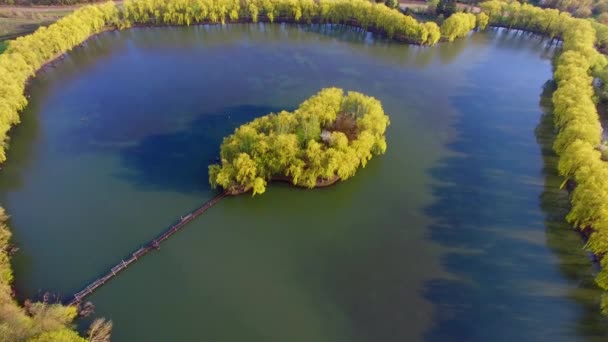 Vista Aérea Una Hermosa Isla Maravillosa Naturaleza — Vídeos de Stock