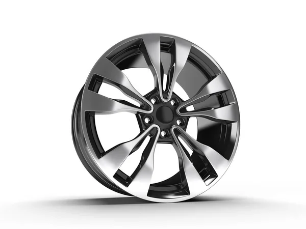 Car wheels isolated on a white background. 3D rendering illustration. — Stock Photo, Image