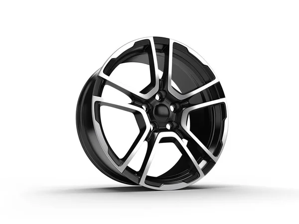 Car Alloy Rim izolowane na białym tle. Ilustracja 3D renderowania. — Zdjęcie stockowe