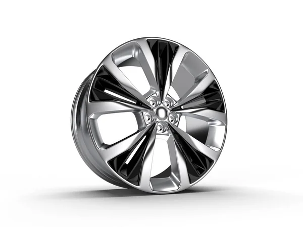 Racing prestanda aluminium hjul fälg skära. 3D-rendering illustration. — Stockfoto