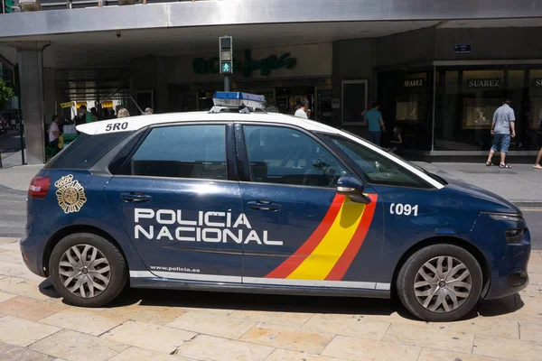 Valencia Spain May 2018 Spanish National Police Car Valencia National — Stock Photo, Image