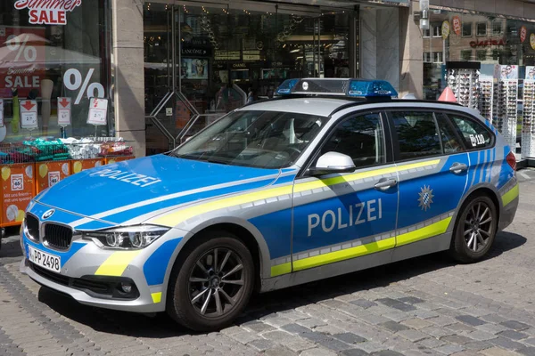 Nuremberg Allemagne Août 2018 Une Voiture Police Bavaroise Nuremberg Police — Photo