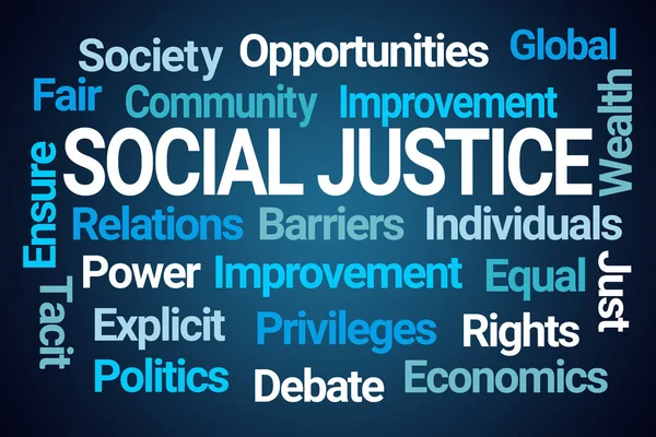 Wortwolke soziale Gerechtigkeit — Stockfoto