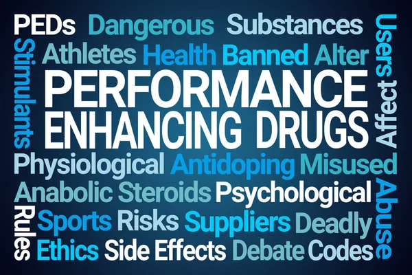 Performance Enhancing Drugs Word Cloud — Stock Photo, Image