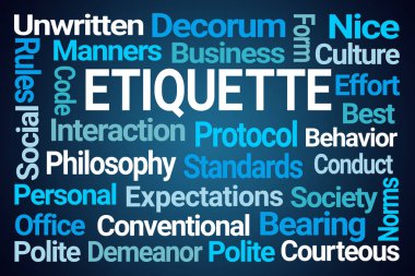 Görgü kuralları kelime bulutu