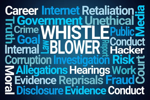 Whistle blower word cloud — Stockfoto