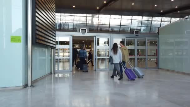 Valencia Spain March 2019 Airline Passengers Arriving Valencia Airport Million — Stock Video