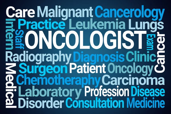 Onkológus szó felhő — Stock Fotó