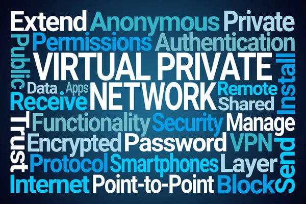 Nube de palabras de red privada virtual — Foto de Stock