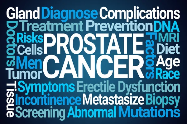 Rakovina prostaty slovo mrak — Stock fotografie
