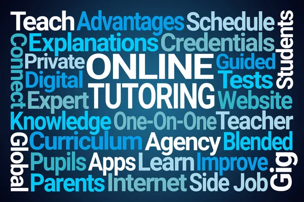 Tutoraggio online Word Cloud — Foto Stock