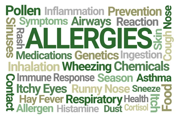 Alergias Word Cloud — Foto de Stock