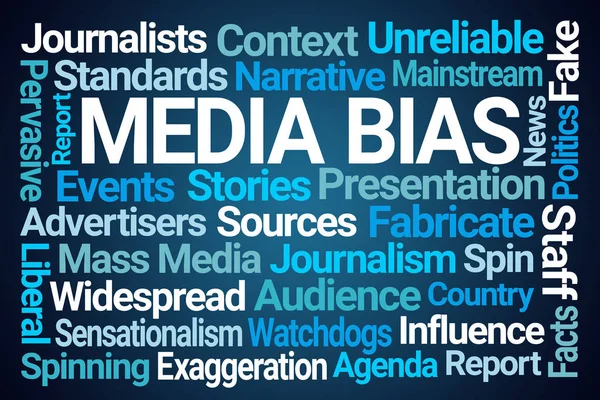 Media Bias Word Cloud — Foto Stock