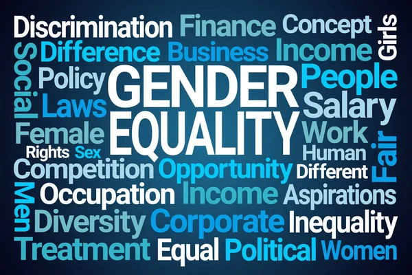 Igualdad de género palabra nube — Foto de Stock
