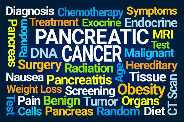 Nube de palabras de cáncer de páncreas — Foto de Stock