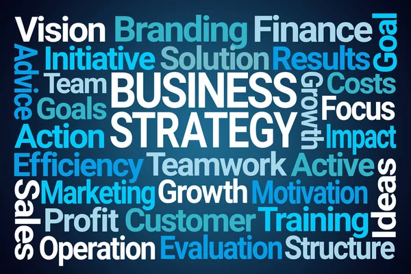 Business Strategy Word Cloud — Stock Photo, Image
