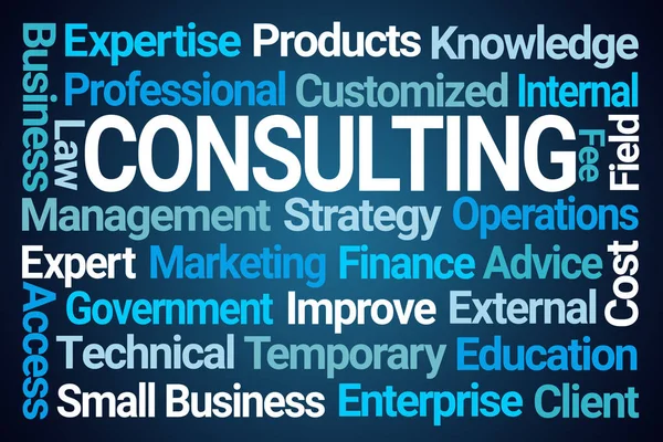 Consulting Word Cloud — Stock Photo, Image