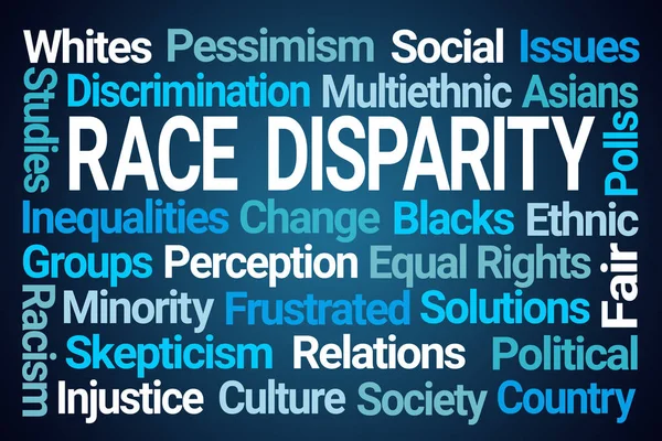 Disparidade racial Word Cloud — Fotografia de Stock