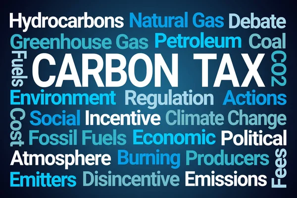 Carbon Tax Woordwolk — Stockfoto