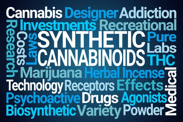Synthetische Cannabinoide Wortwolke — Stockfoto