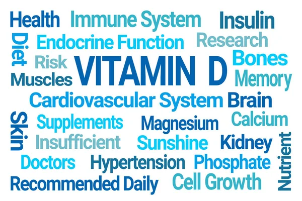 Vitamin Word Cloud White Background — Stock Photo, Image