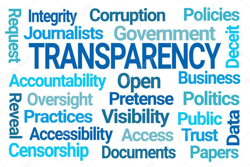 Transparency Word Cloud on White Background
