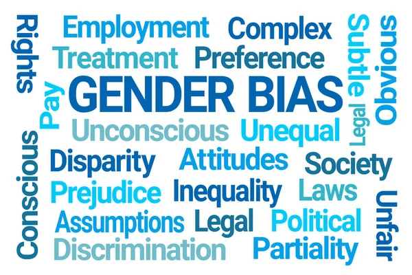 Gender Bias Word Cloud White Background — Stock Photo, Image