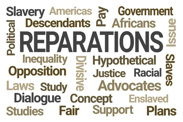 Braune Reparationswortwolke Auf Weißem Hintergrund — Stockfoto