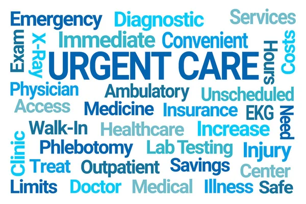 Urgent Care Word Cloud White Background — Stock Photo, Image