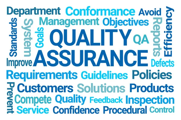 Assurance Qualité Word Cloud Sur Fond Blanc — Photo