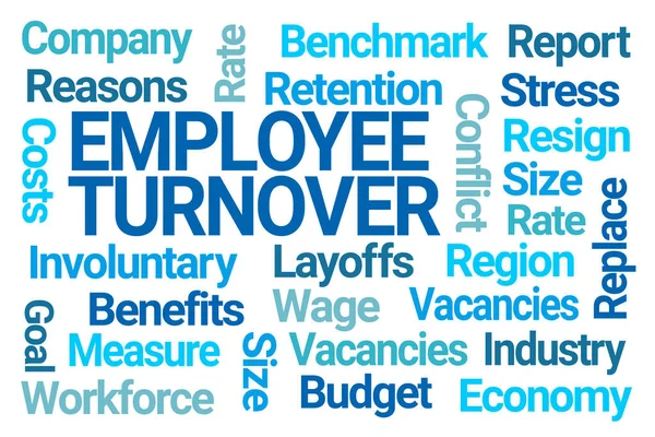 Employee Turnover Word Cloud White Background — Stock Photo, Image