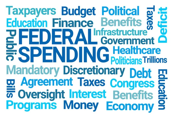 Federal Spendere Word Cloud Sfondo Bianco — Foto Stock