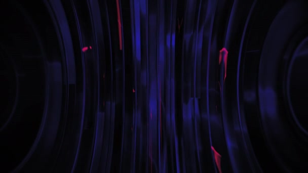 青曲線モザイク ライン連勝抽象的な背景ループ — ストック動画