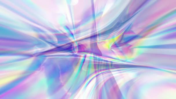 Warped Psychedelic Holographic Abstract Background Loop — Stock Video