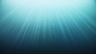 Kabarcıklar Sualtı Soyut Ethereal Heavenly Işık Işınları Arka Plan Loop ile Deep Sea