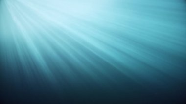 Kabarcıklar Sualtı Soyut Ethereal Heavenly Işık Işınları Arka Plan Loop ile Deep Sea