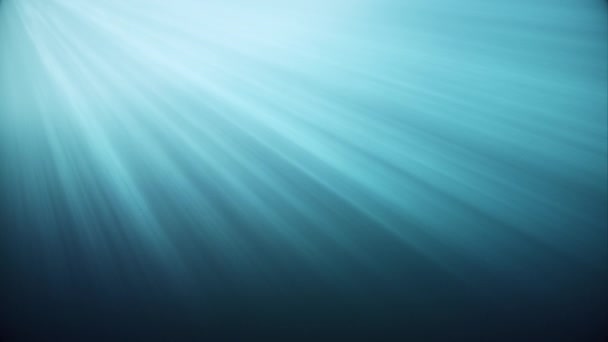 Tiefsee Mit Blasen Unter Wasser Abstrakte Ätherische Himmlische Lichtstrahlen Hintergrundschleife — Stockvideo
