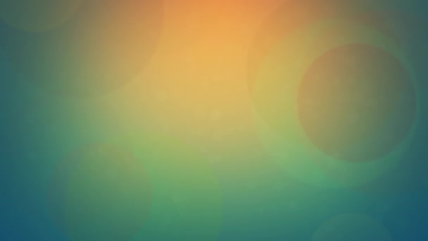 Teal Orange Abstract Bokeh Slow Motion Background Loop — Stock Video