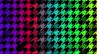 Soyut Renkli Büyük Houndstooth Doku Arka Plan Loop