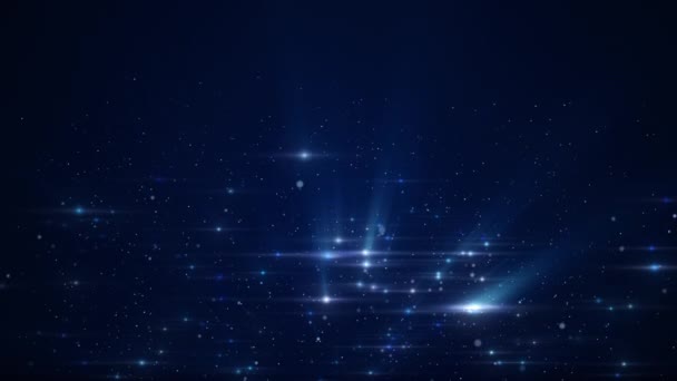 Astratto Raggio Luce Incandescente Blue Star Field Orb Loop — Video Stock
