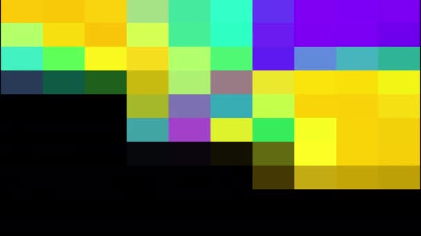 Veelkleurige Verschillende Mozaïek Kleurrijke Overgangs Doekjes Met Alfakanalen — Stockvideo