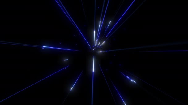 Renkli Süpersonik Işık Çizgileri Fly Out — Stok video