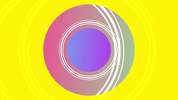 Retro Abstracte Pulserende Cirkel Vorm Achtergrond — Stockvideo