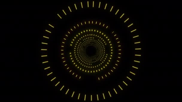 Gold Abstract Segmented Radiating Pattern Loop — Stock Video