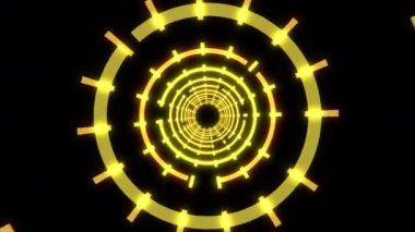 Altın Soyut Parlayan Parçalı Radyatör Deseni ve Halka Döngüsü