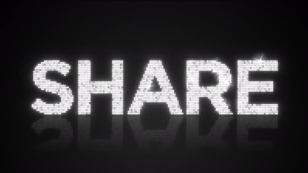 Efektowne Share Znak Tła Animacji Pętli — Wideo stockowe