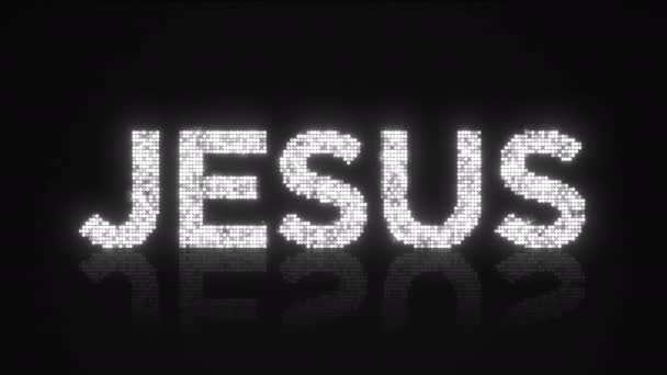 Glamouröse Jesus Plakatwand Hintergrund Looping Animation — Stockvideo