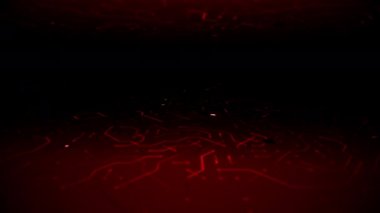Deep Red Circuitboard Çevre Arka Plan Loop Over Sonsuz Seyahat