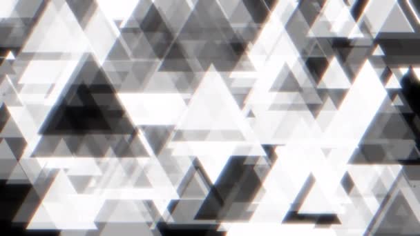 Abstract Monochromatic Triangle Shaped Mosaic Background Loop — Stock Video