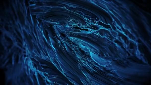 Blue Fluid Abstract Looping Topografische Textuur Achtergrond Loop — Stockvideo